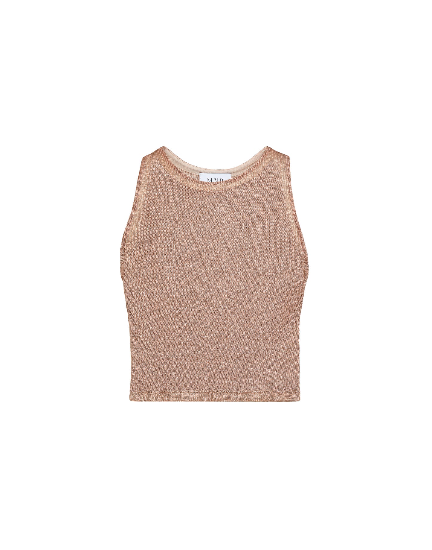 Shimmering Nude Knit Crop Top