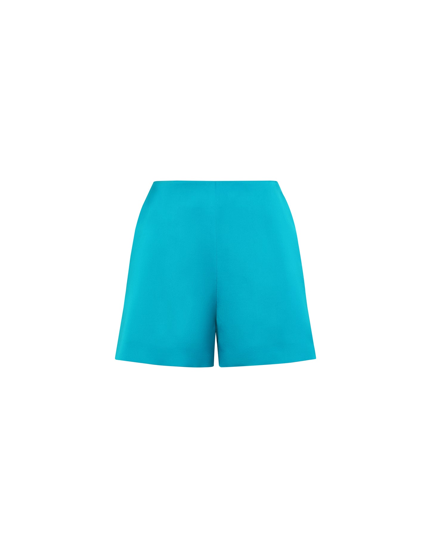 High-Waisted Turquoise Tailored Shorts