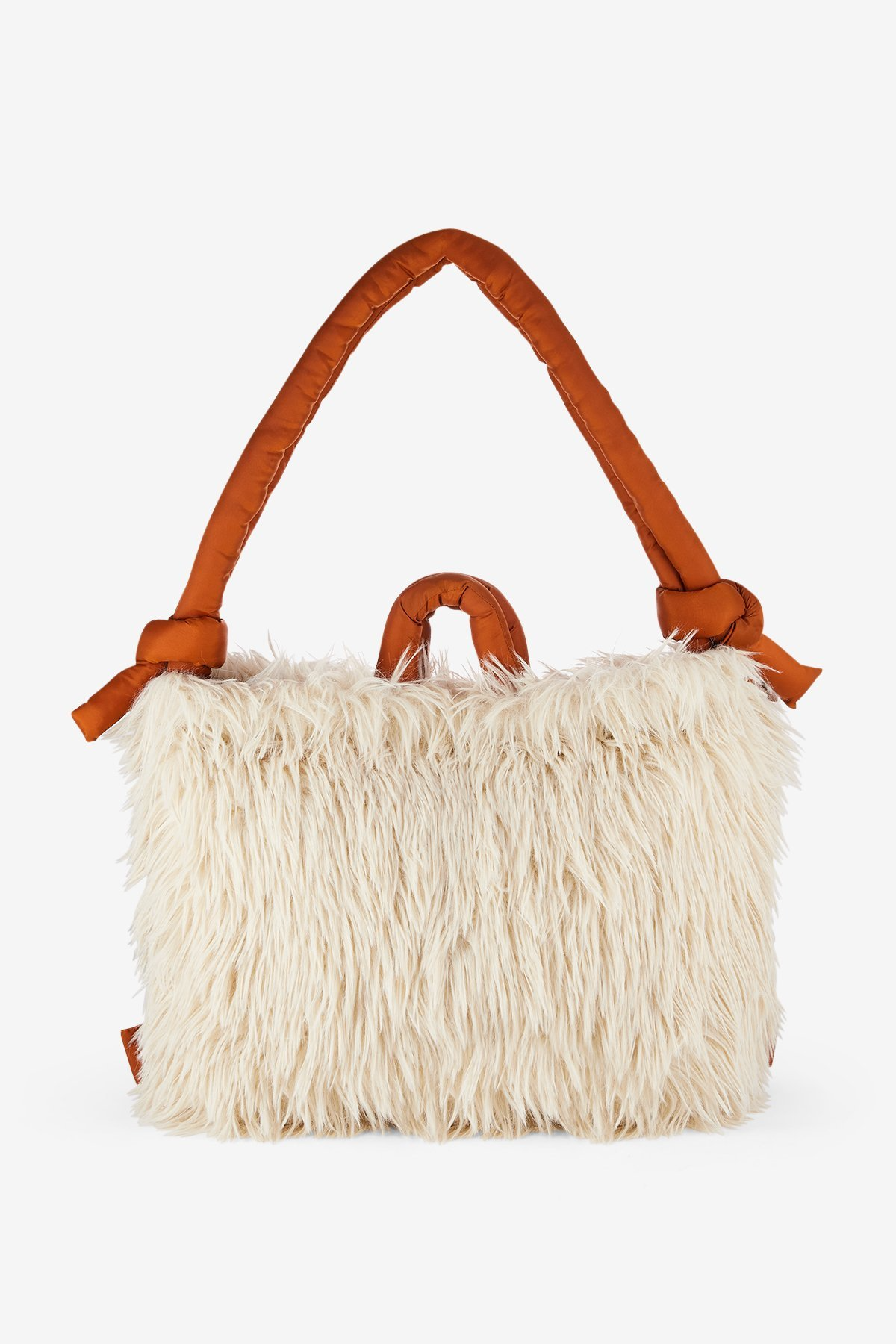 Padded bag with faux fur
