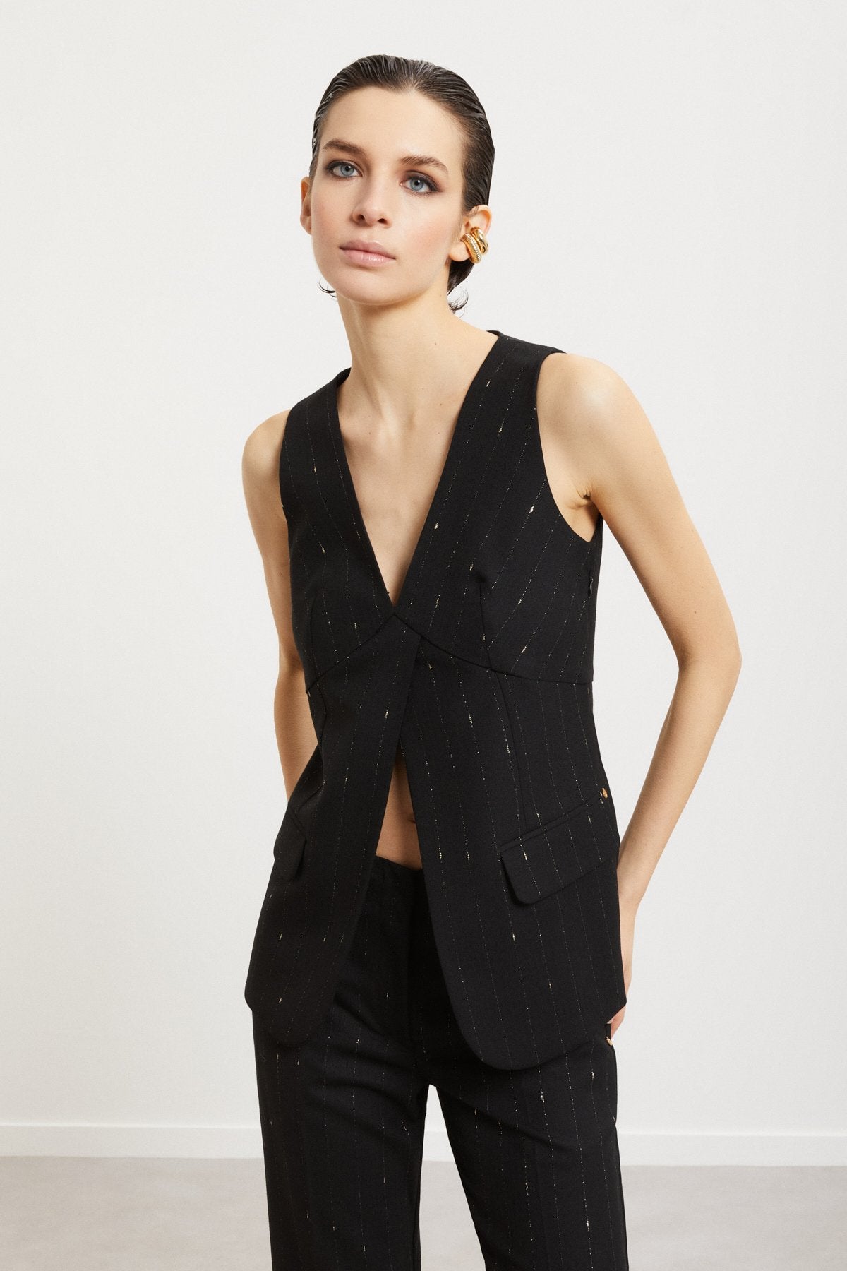 Pinstripe Vest