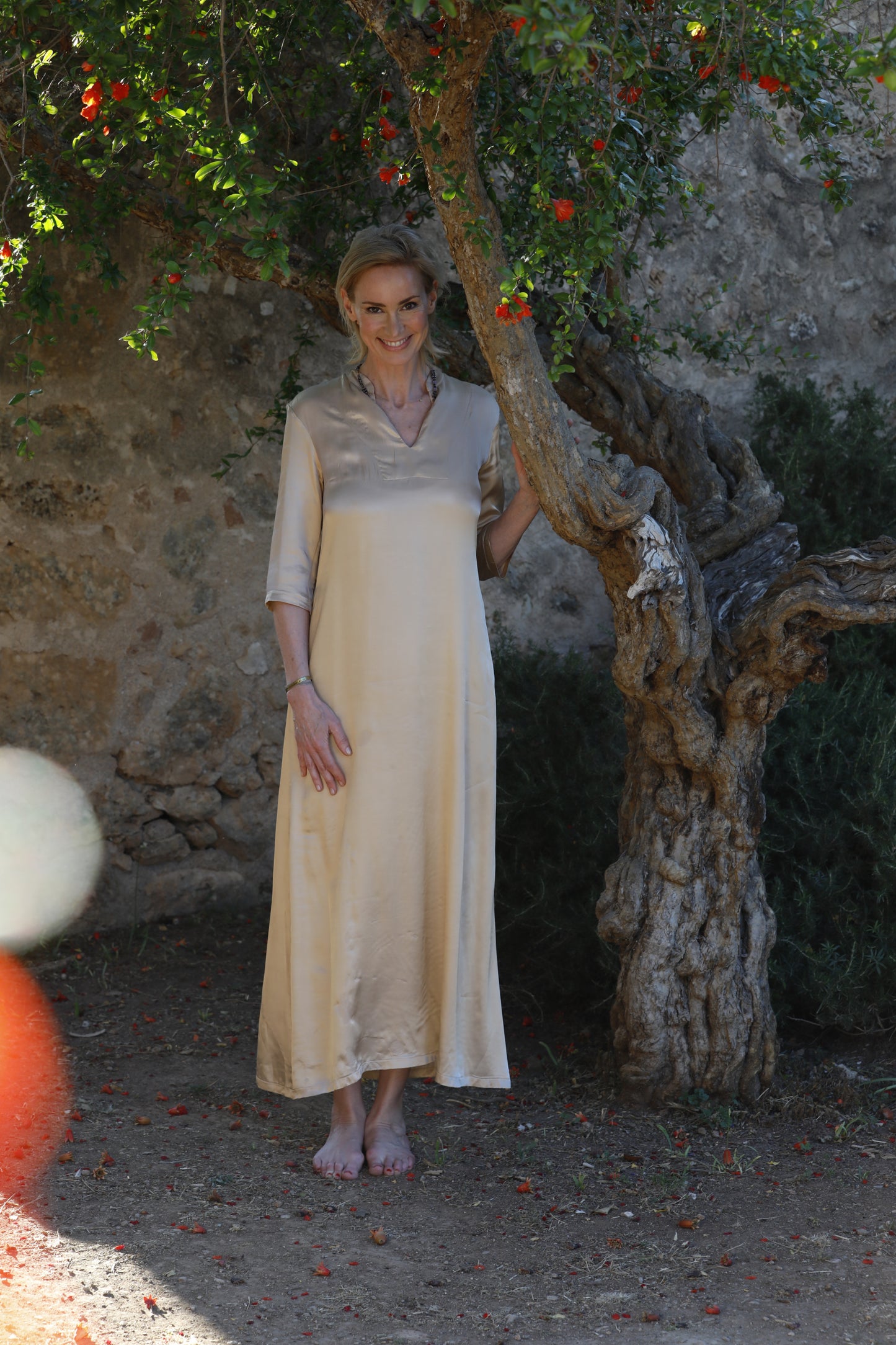 Iside Long Dress viscose gold by The SoulClub