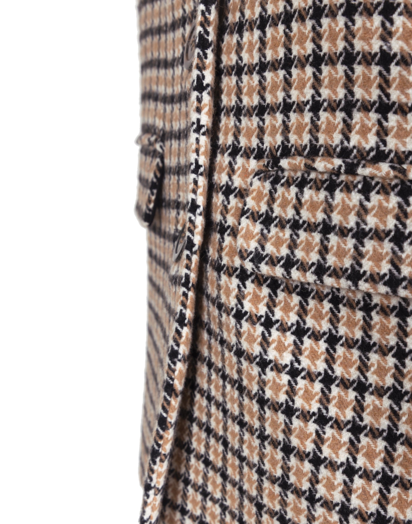 Oversized single-breasted houndstooth jacket