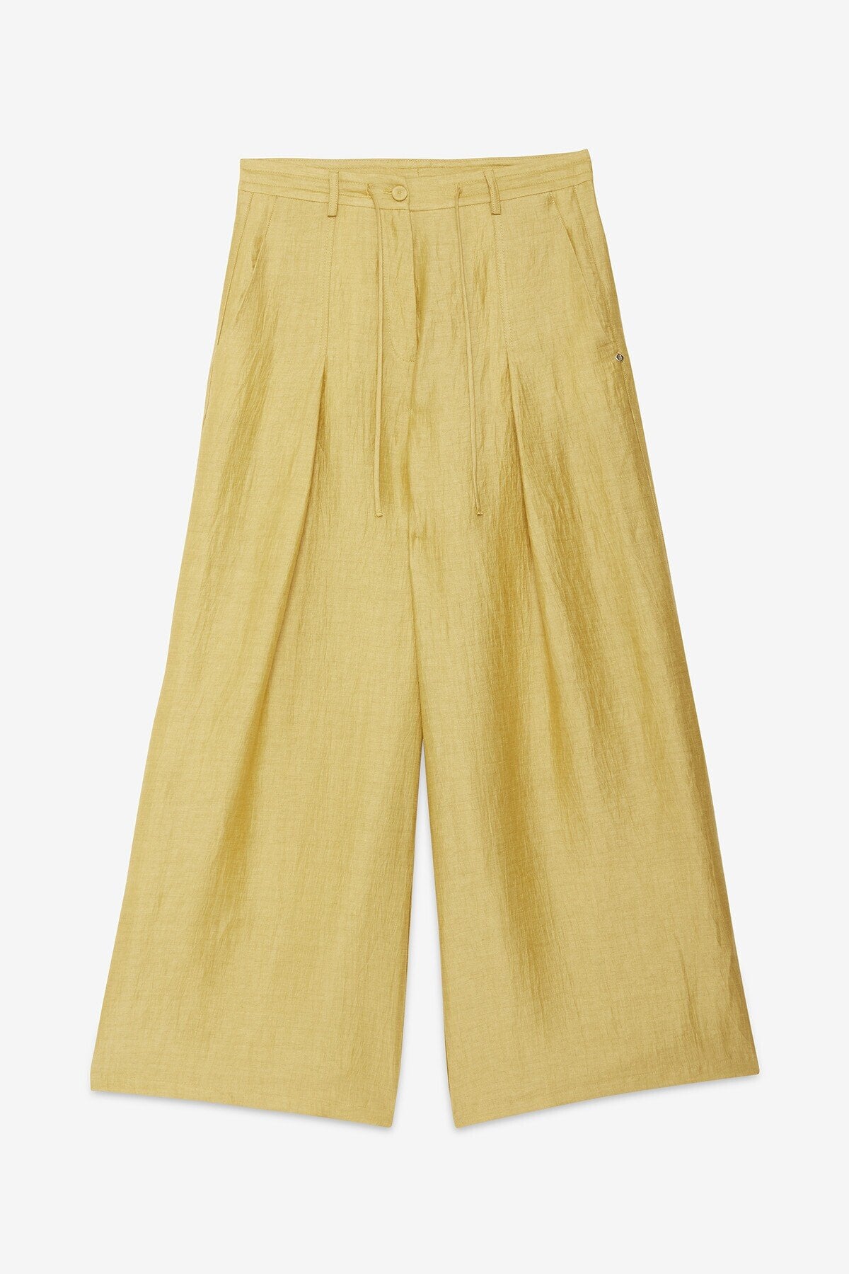 Pantaloni palazzo in misto lino