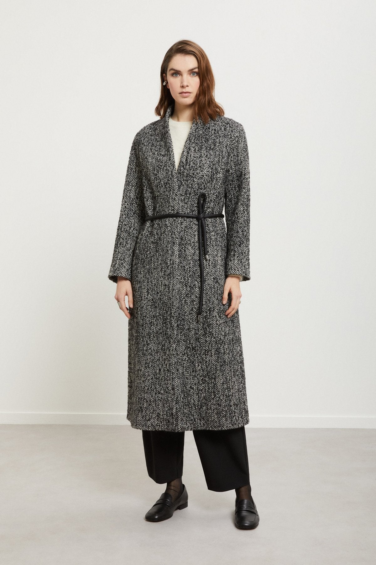 Wool Blend Long Coat