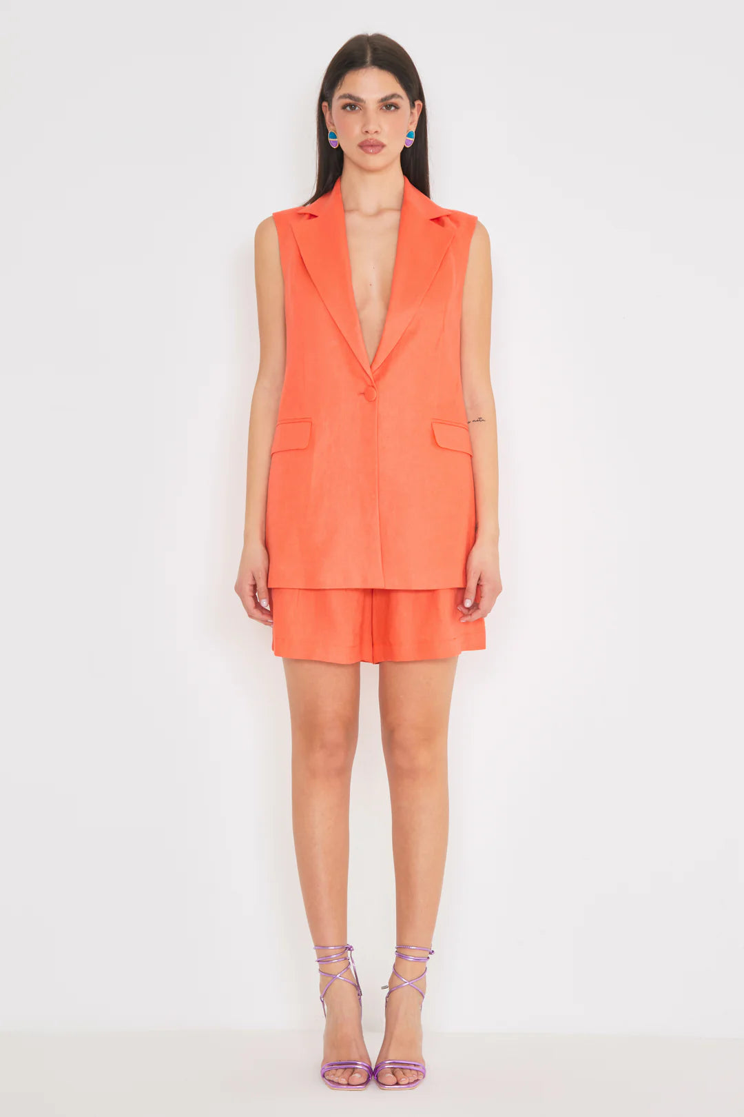 Linum Short Arancio