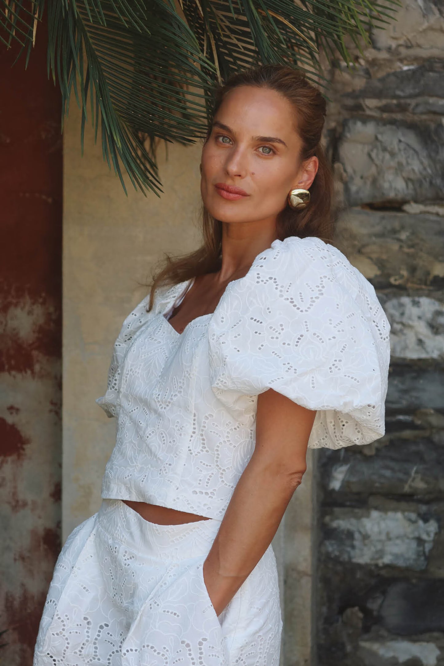 Meira Broderie Shorts