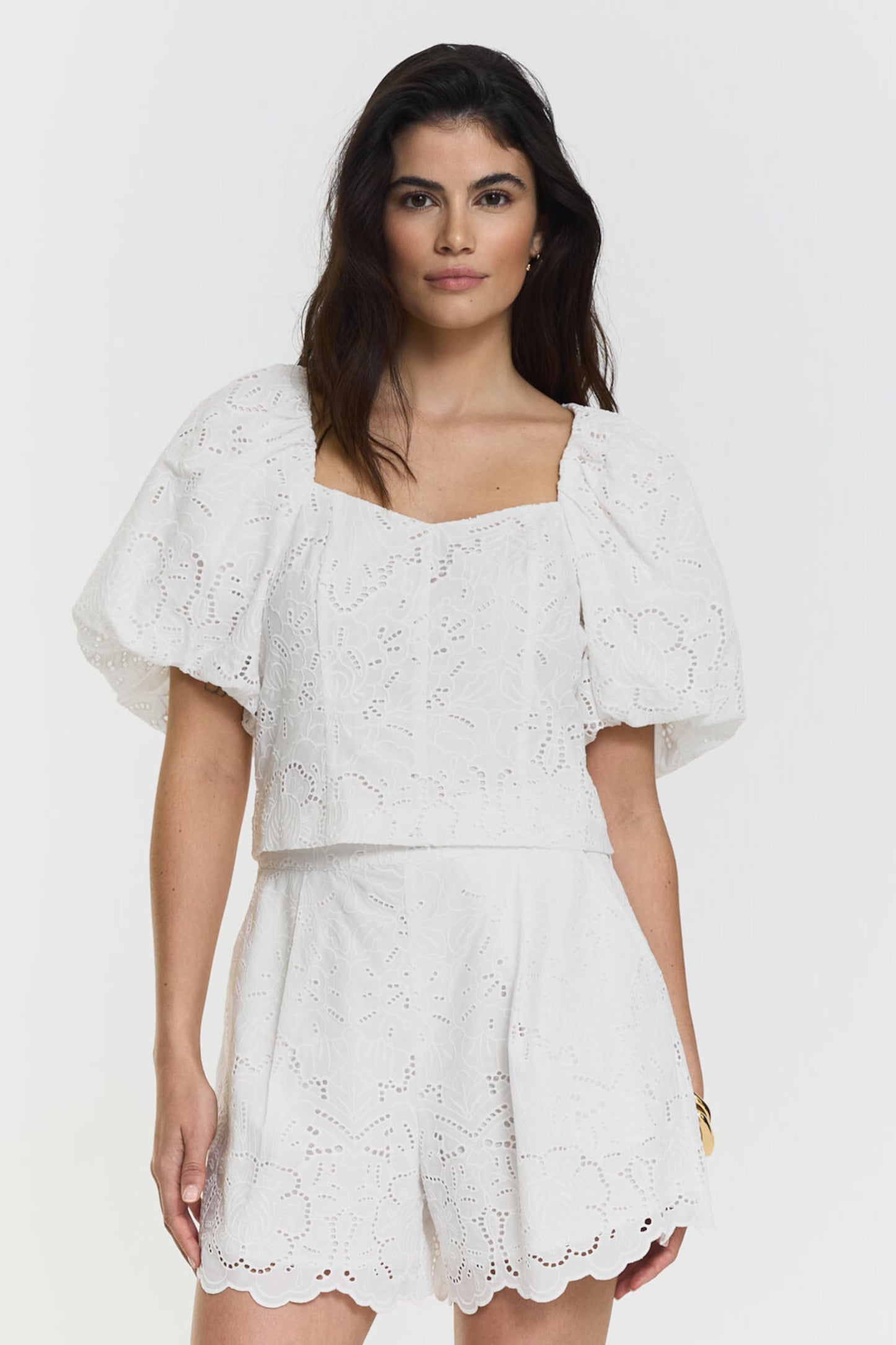 Meira Broderie Shorts