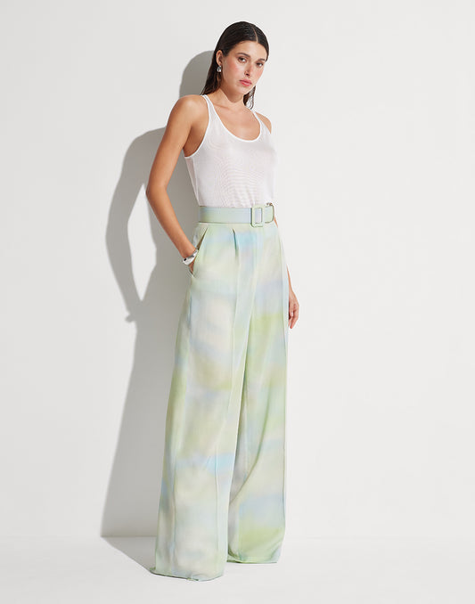 Pastel Tie-Dye Tailored Pants