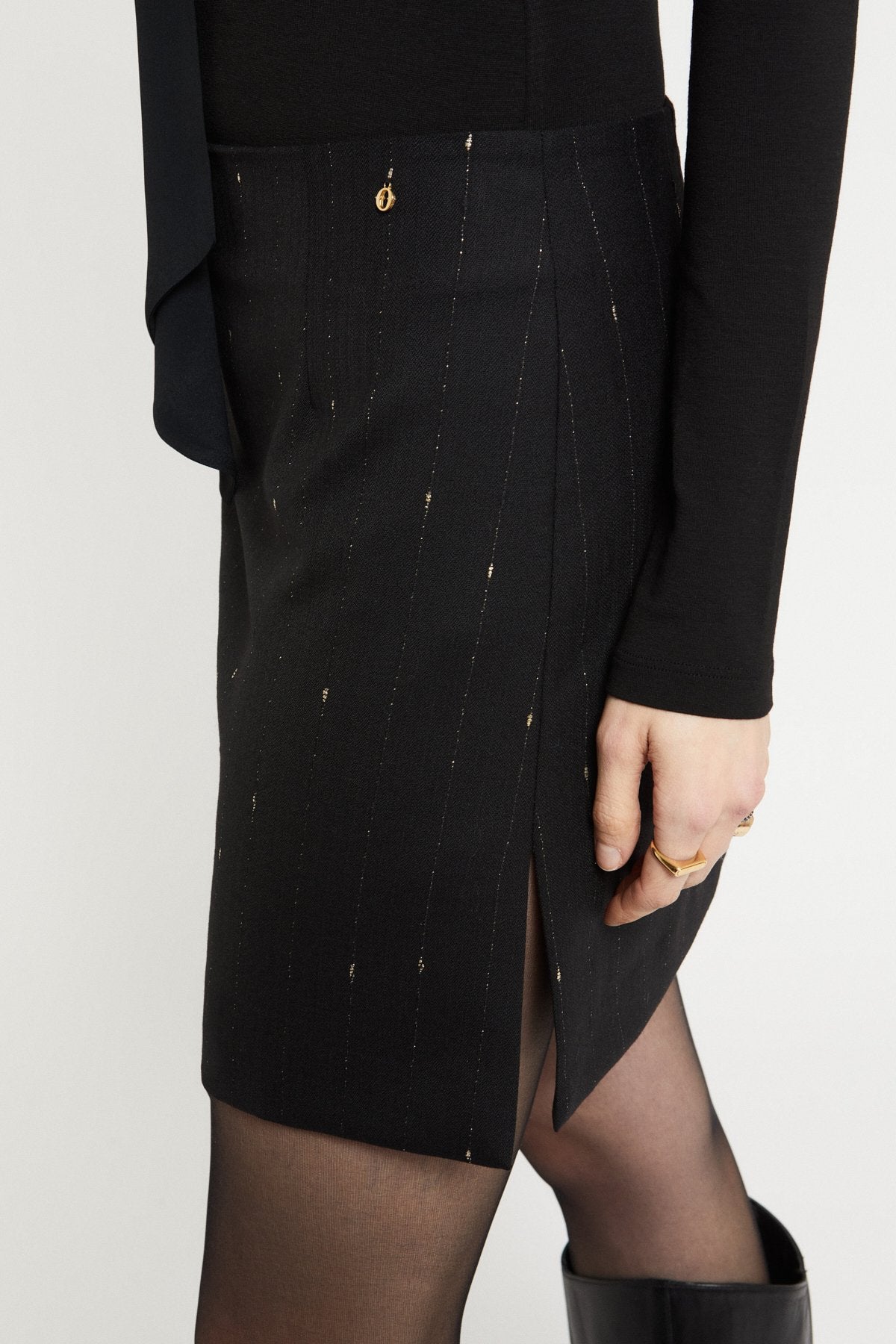 Pinstriped Mini Skirt