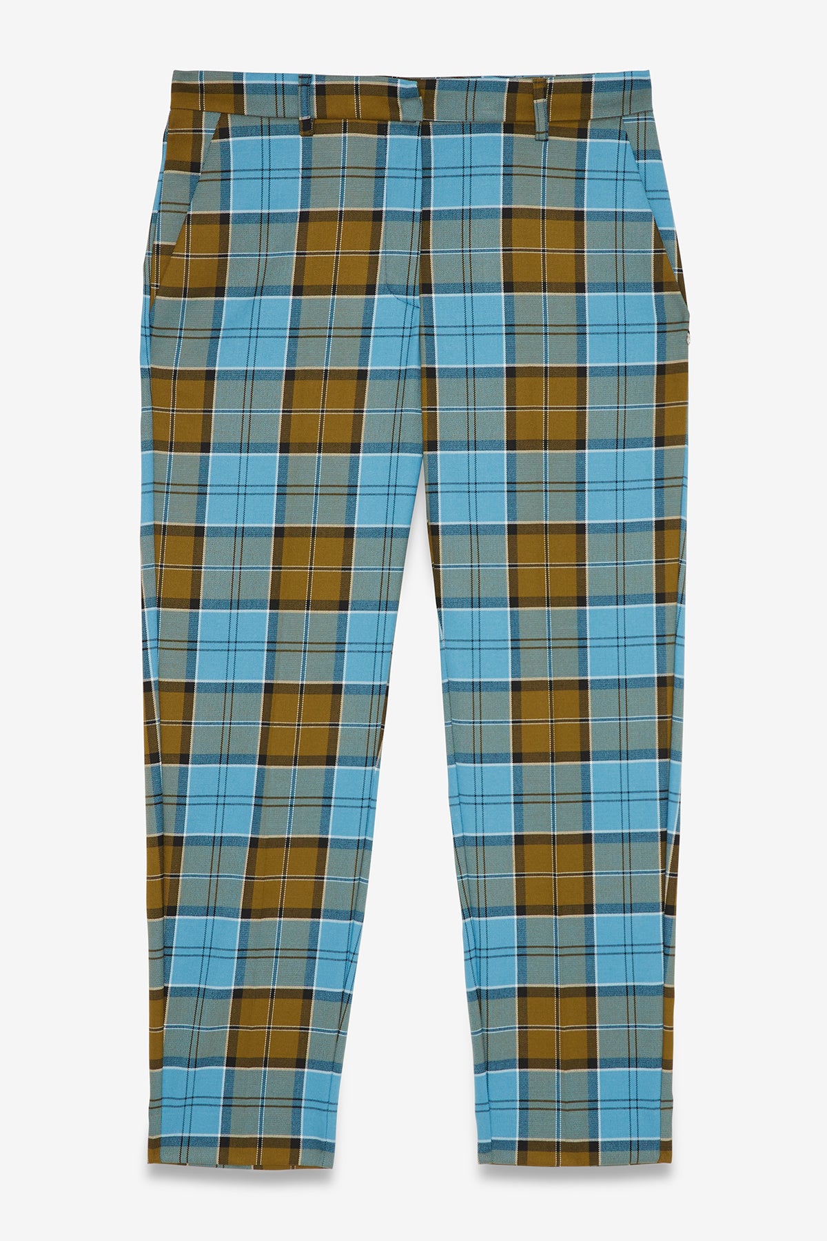 Printed tartan ankle lenght trousers