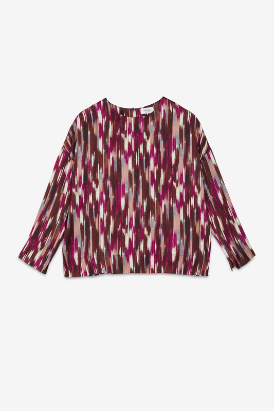Printed viscose sweater