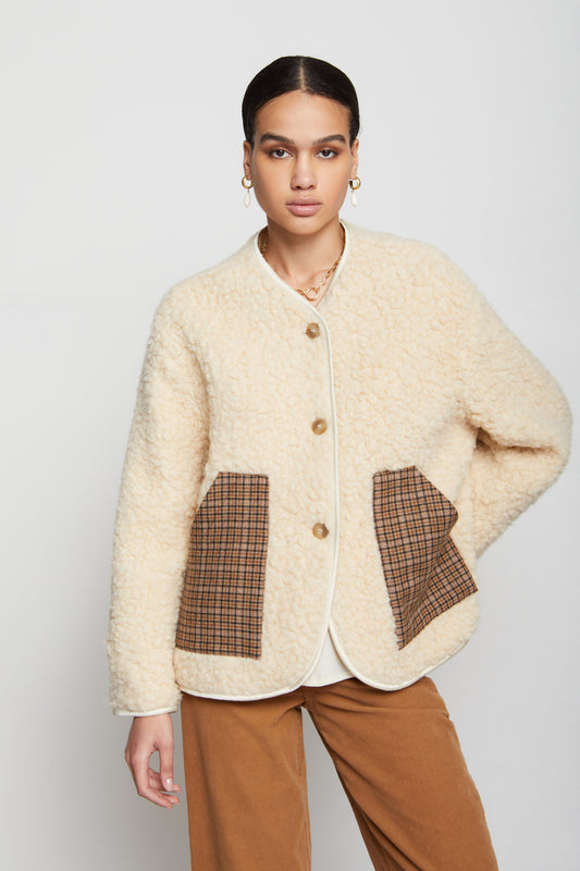 Teddy jacket in wool blend