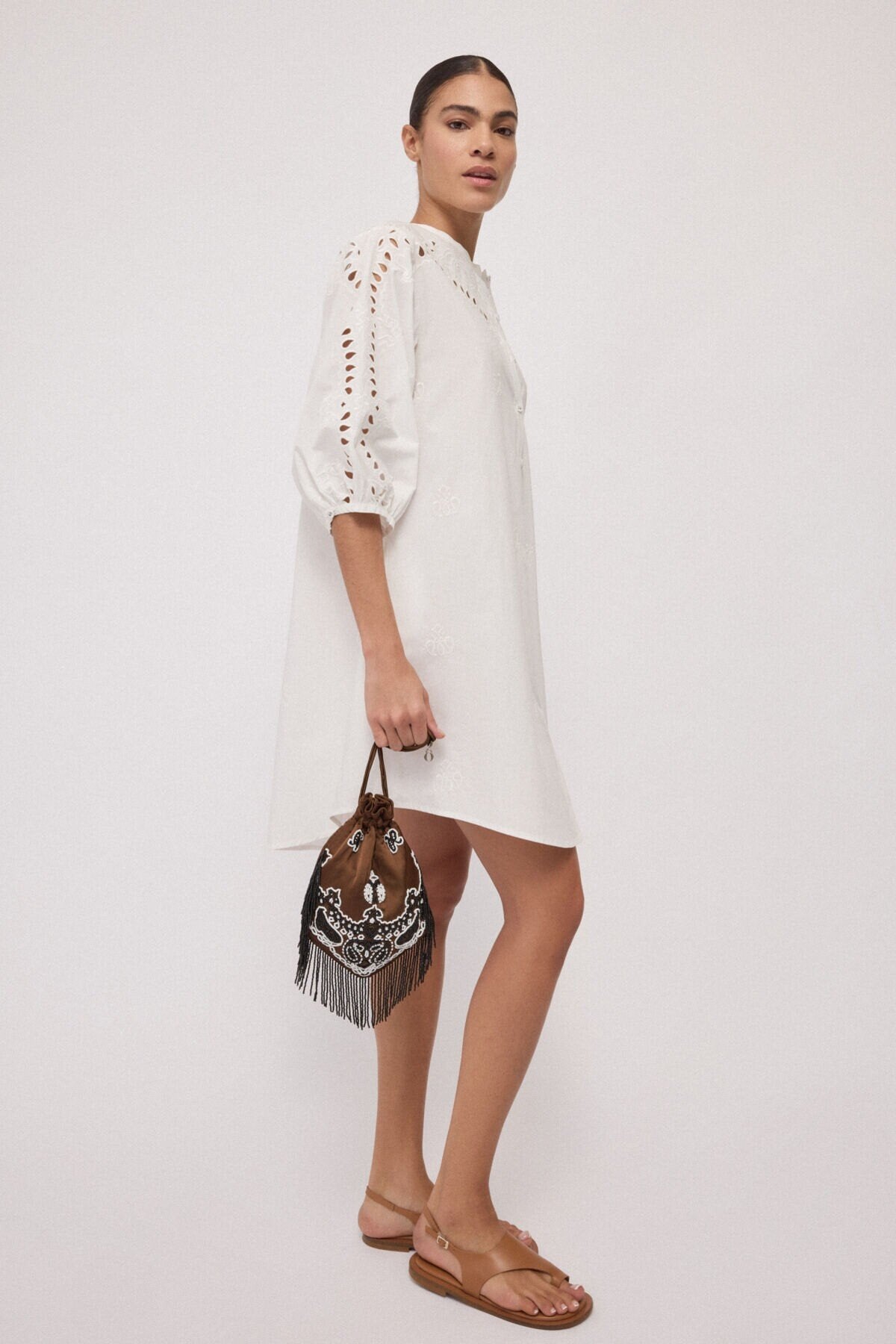 Borsa sacchetto con perline