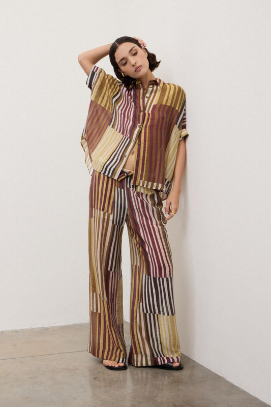 Camicia boxy fit a righe