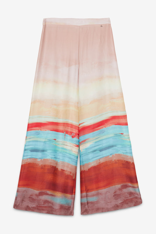 Fluid viscose palazzo pants