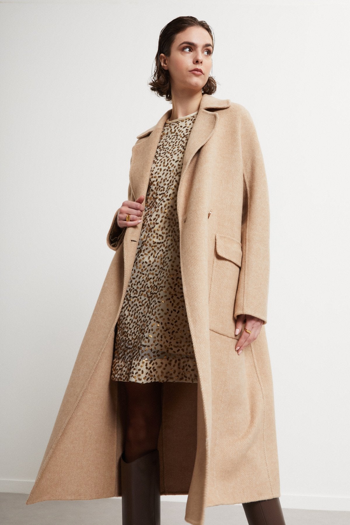 Double-Breasted Long Coat