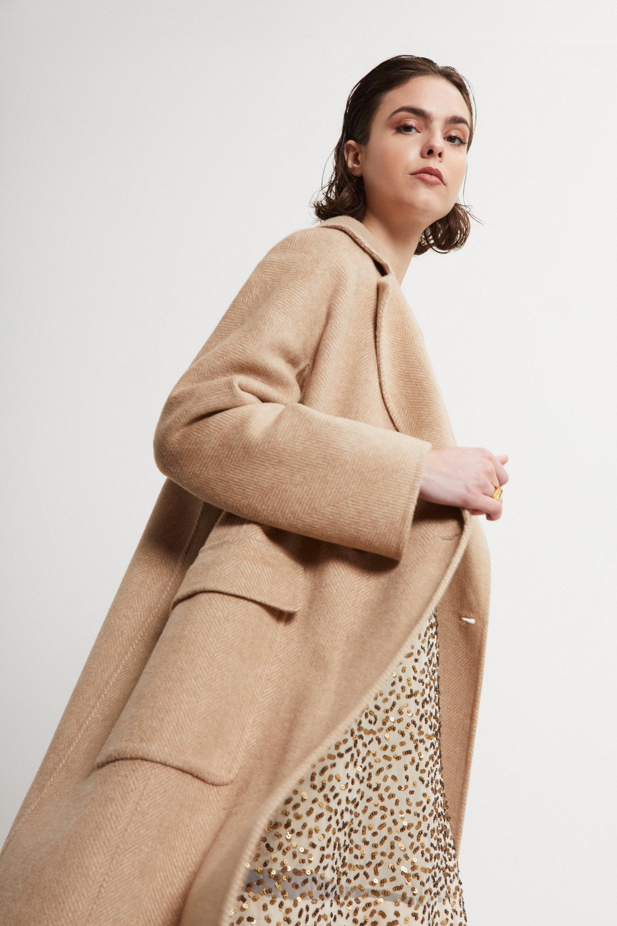Double-Breasted Long Coat