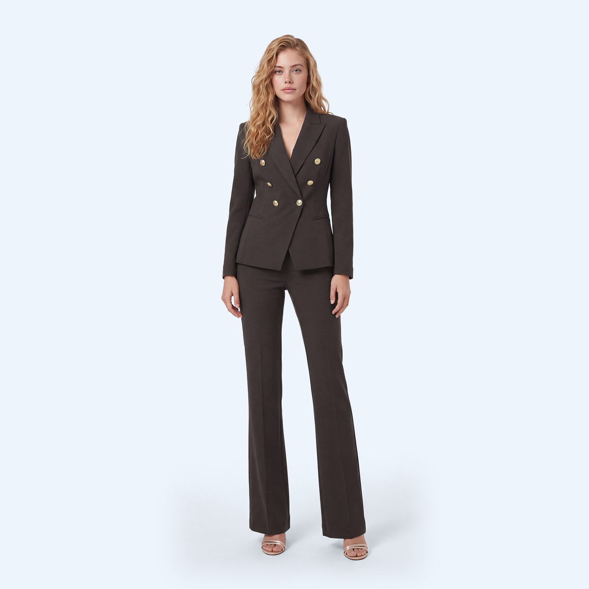 Libra Amber Blazer Brown by Silence Limited