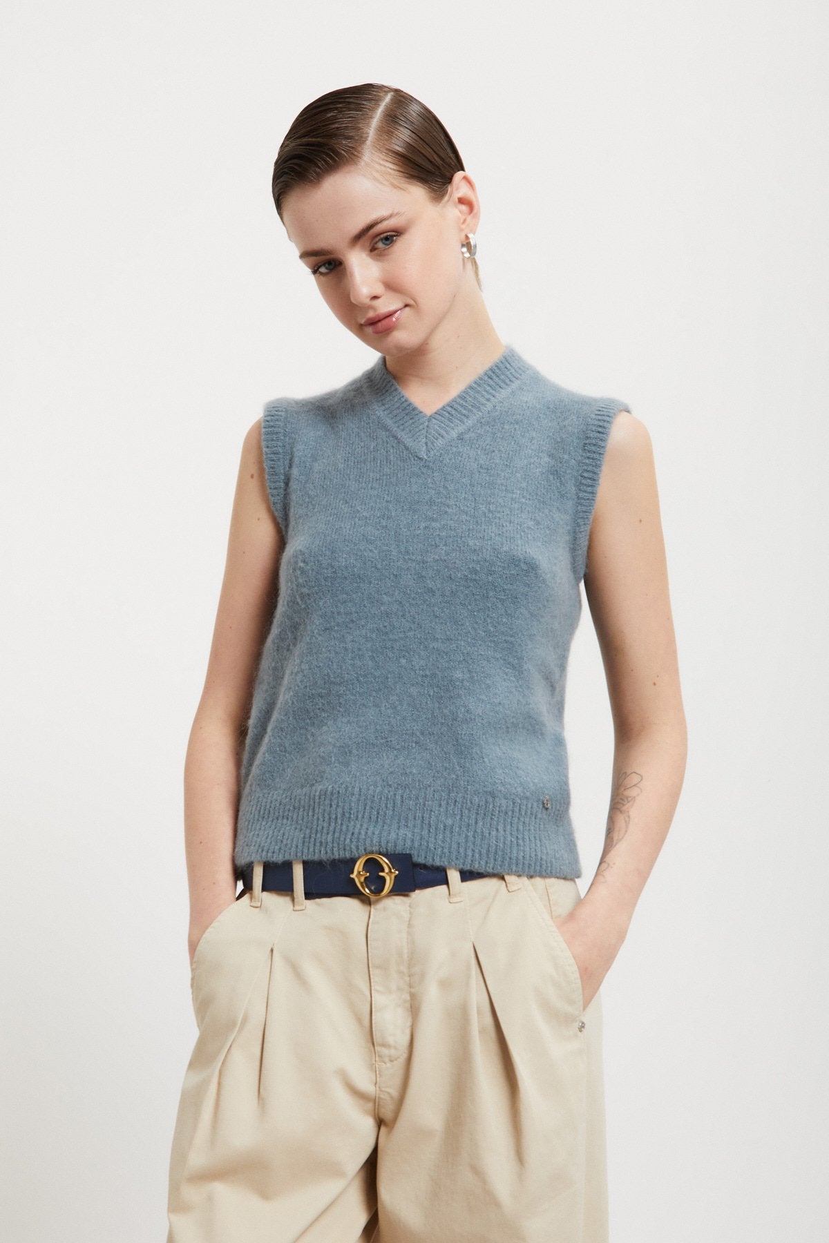 Wool-blend Vest