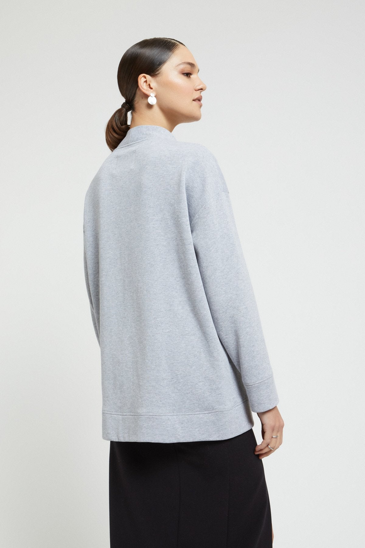 Oversize Cardigan in Sweatshirt Fabric