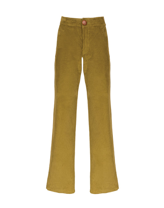 Green velvet pants