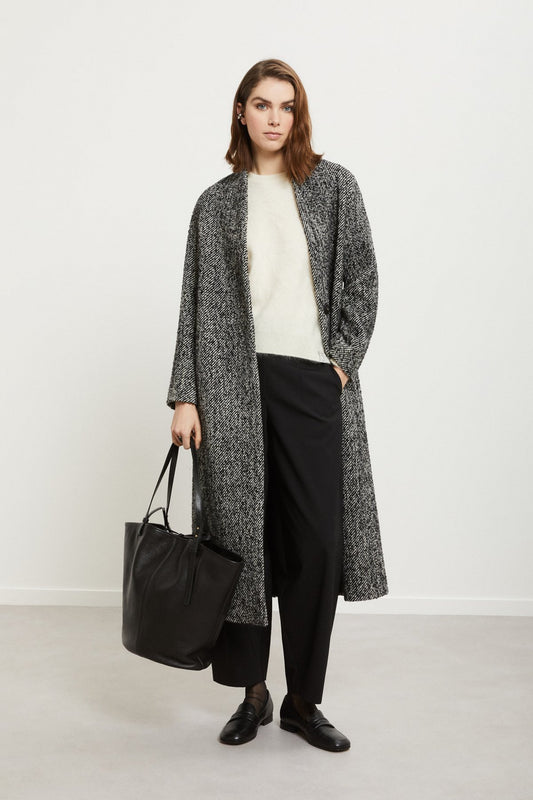 Wool Blend Long Coat