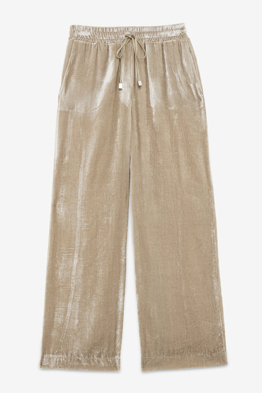 Velvet palazzo trousers