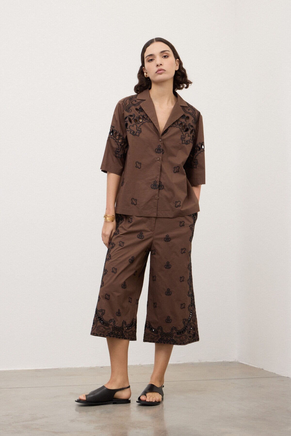 Camicia relaxed ricamata