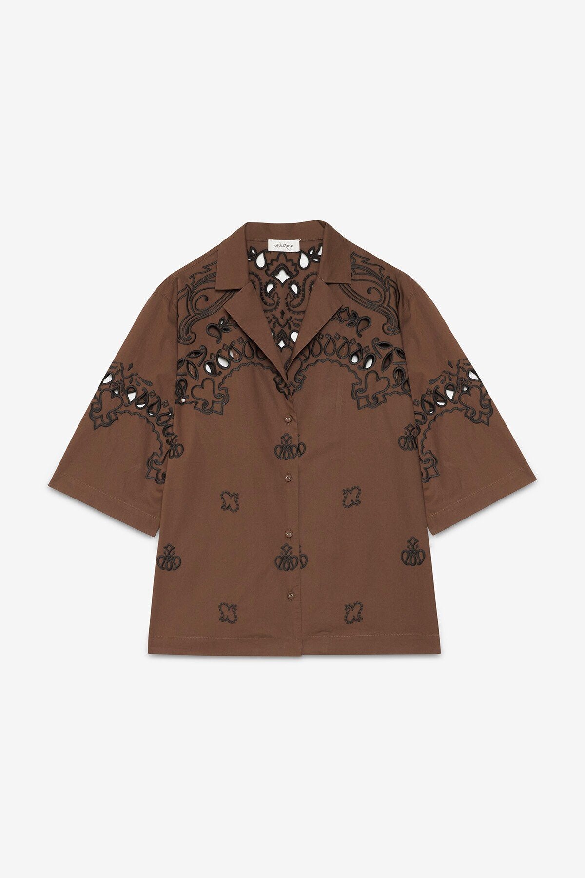 Camicia relaxed ricamata