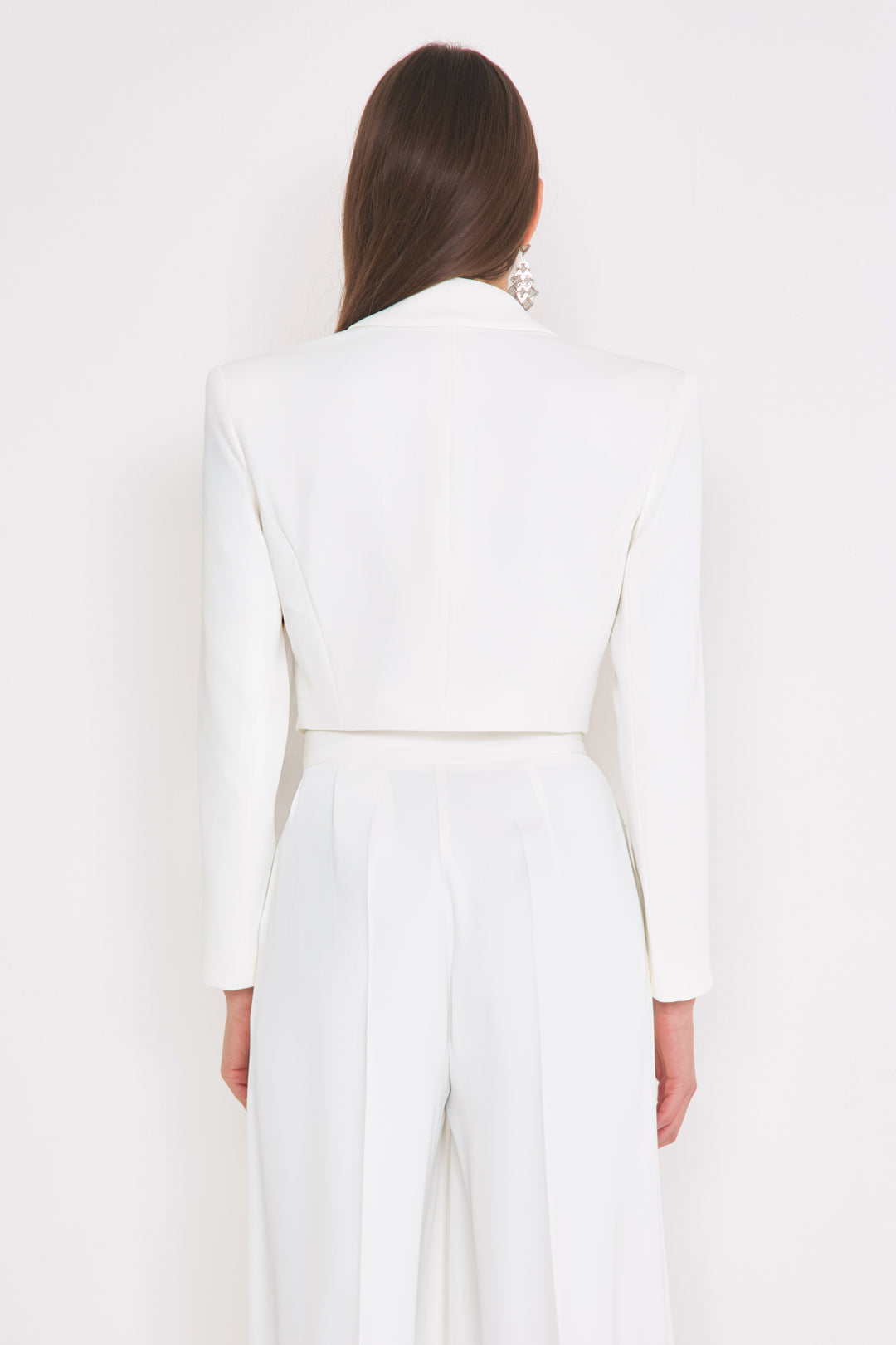 Crop Blazer Off White
