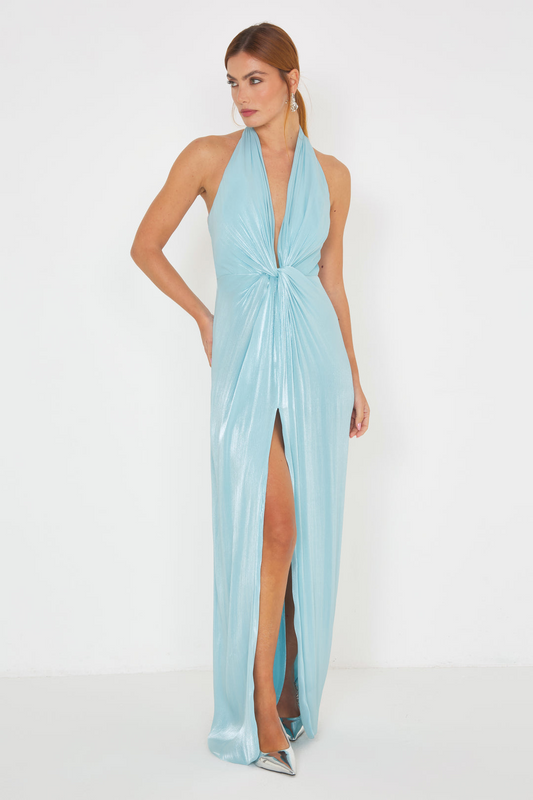 Naomi Dress Shine Water Azure