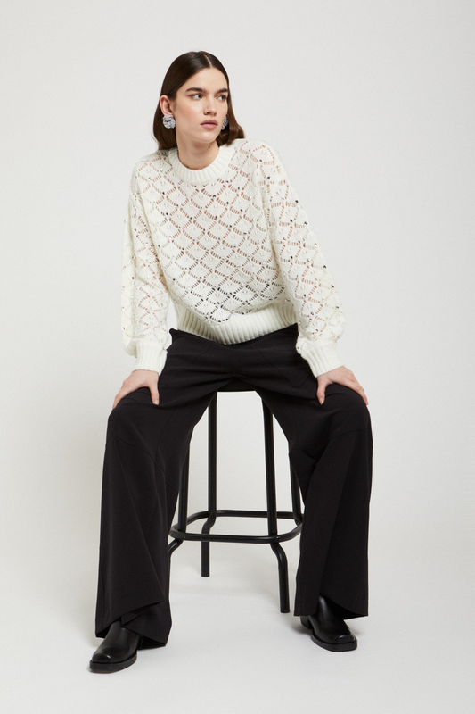 Openwork sweater