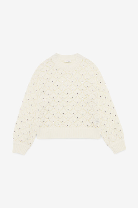 Openwork sweater