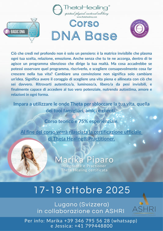 Corso DNA Base: Intuitive Life Coach, Naturopata & Insegnante di Theta Healing
