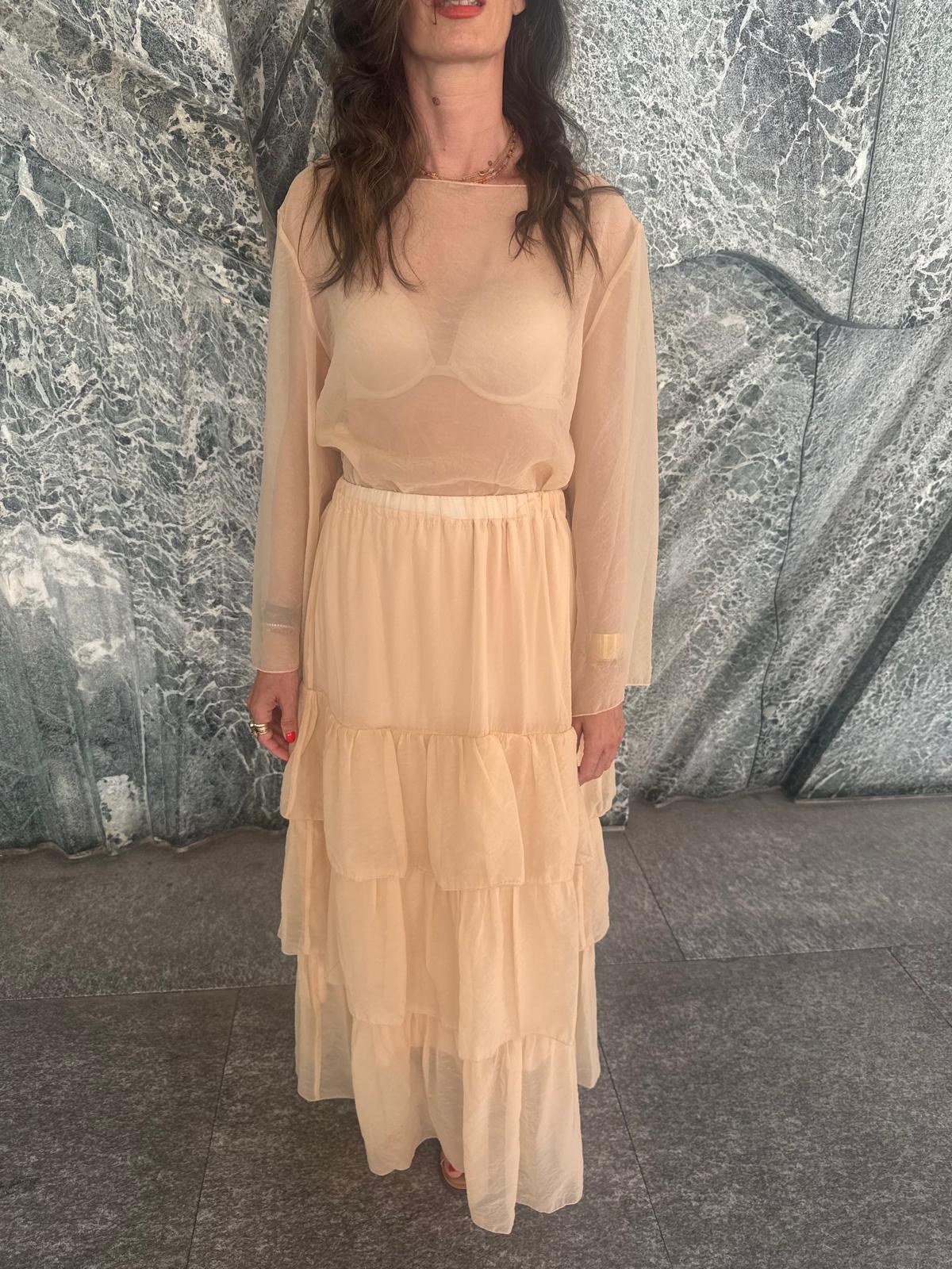 TEMPLE Skirt – Tiered Silk