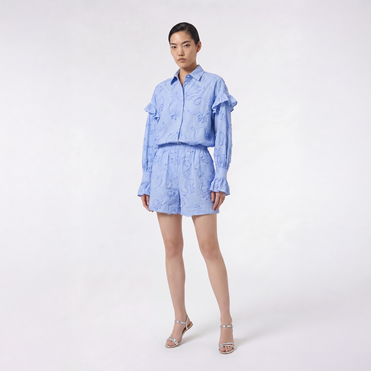Flower Stripe Short