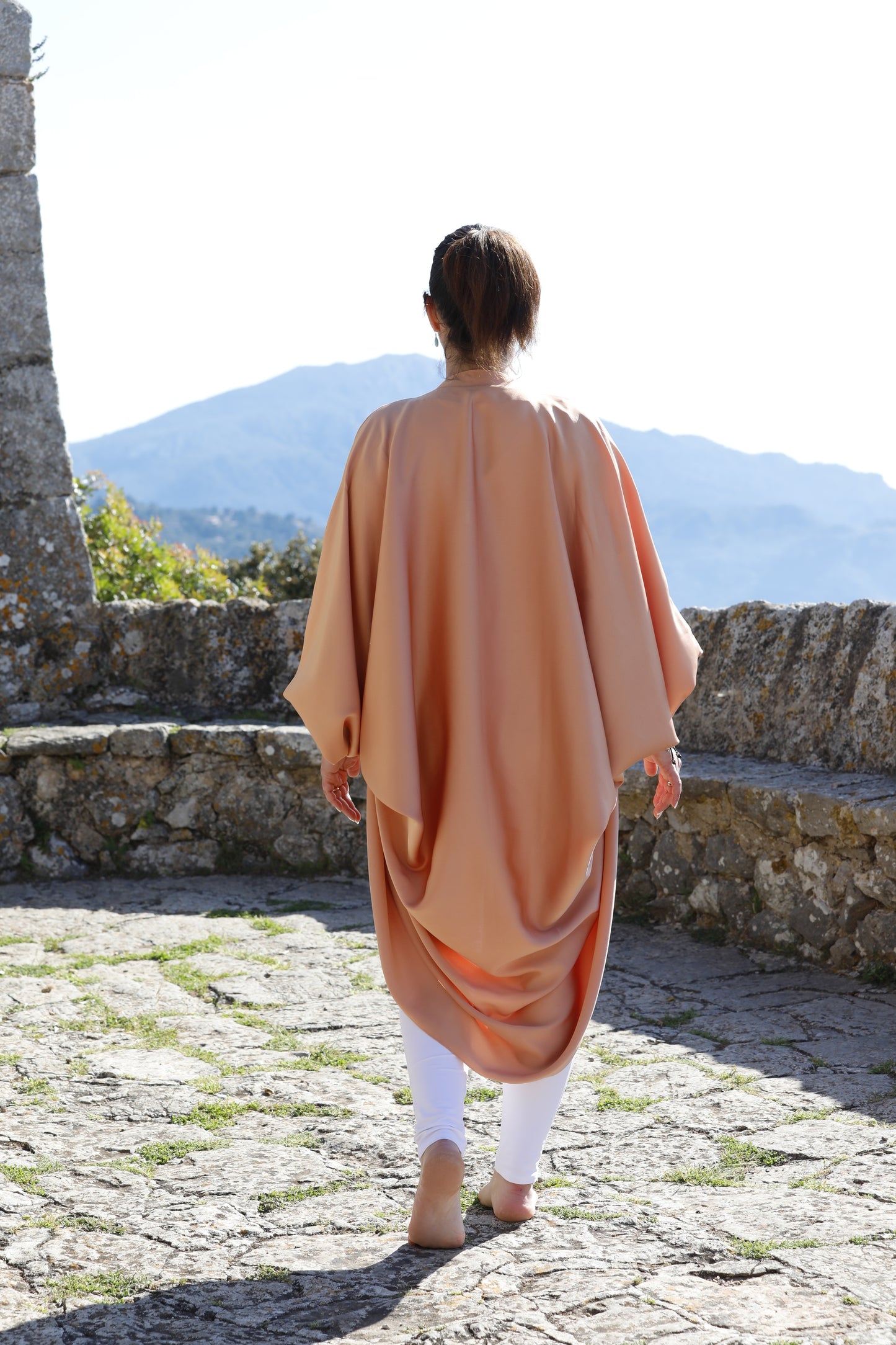 REBIRTH Kimono in Viscose  Peach by The SoulClub