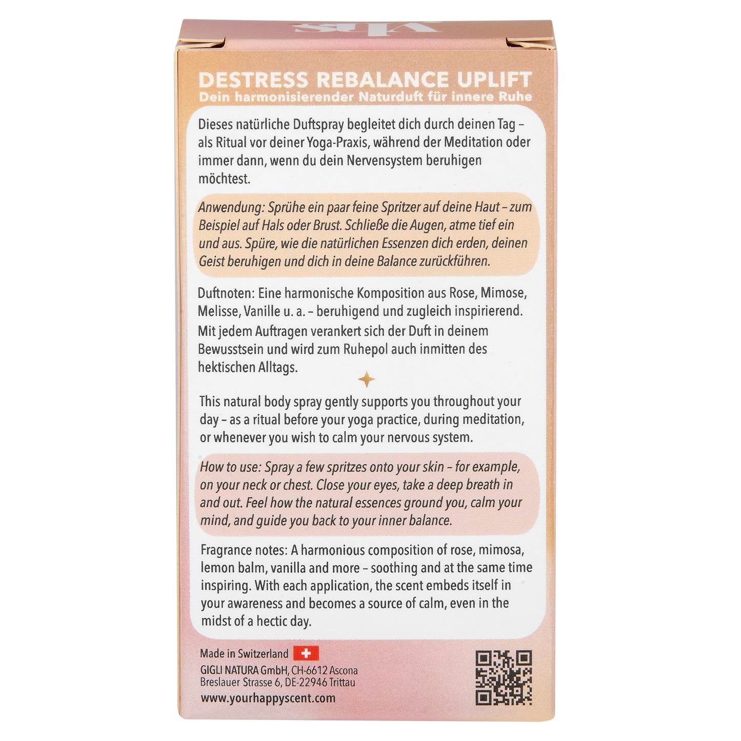 Happy Scent SOUL BALANCING BODYSPRAY